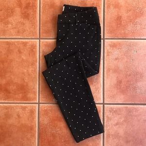 Old Navy Pixie Pants Black Polka Dot Skinny Ankle